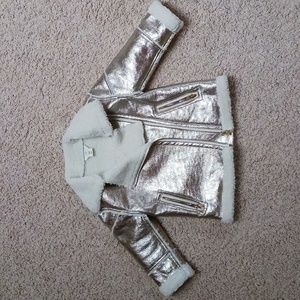 Gap Gold Metallic Jacket Coat